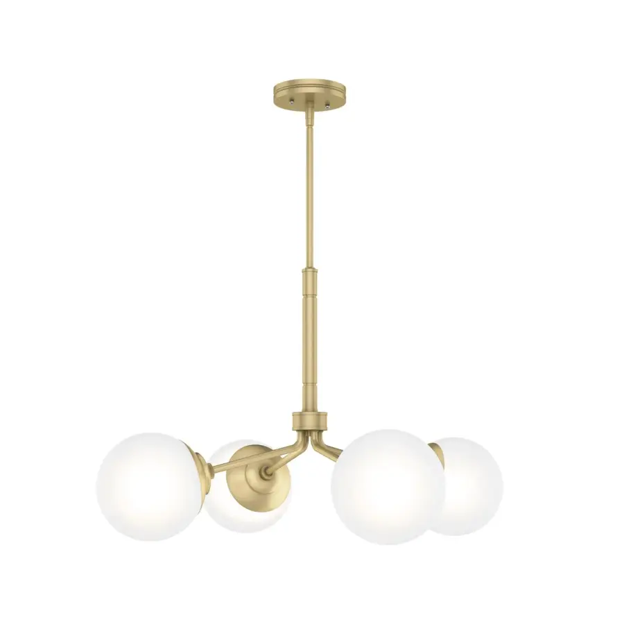 Hepburn Four Light Chandelier in Modern Brass - Image 15