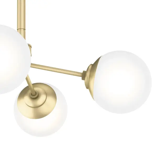 Hepburn Four Light Chandelier in Modern Brass - Image 17