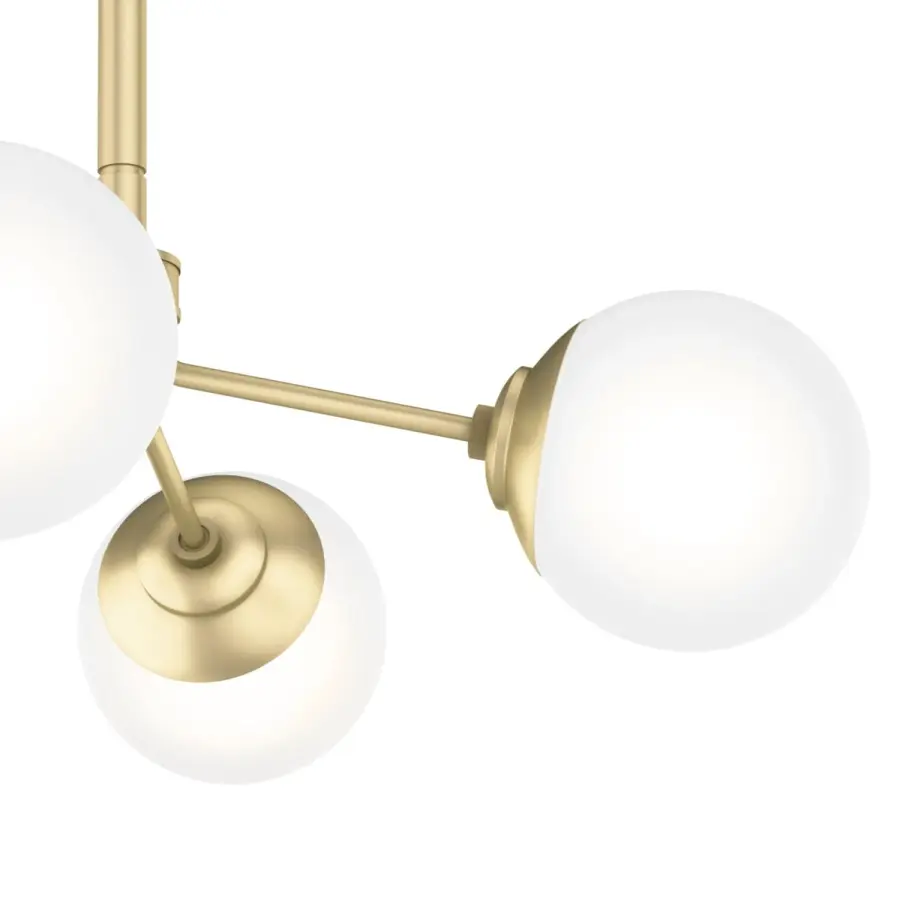 Hepburn Four Light Chandelier in Modern Brass - Image 17