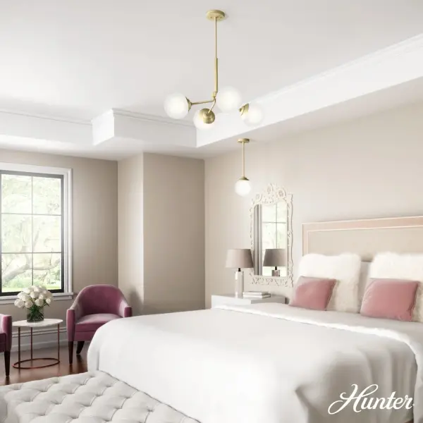 Hepburn Four Light Chandelier in Modern Brass - Image 4