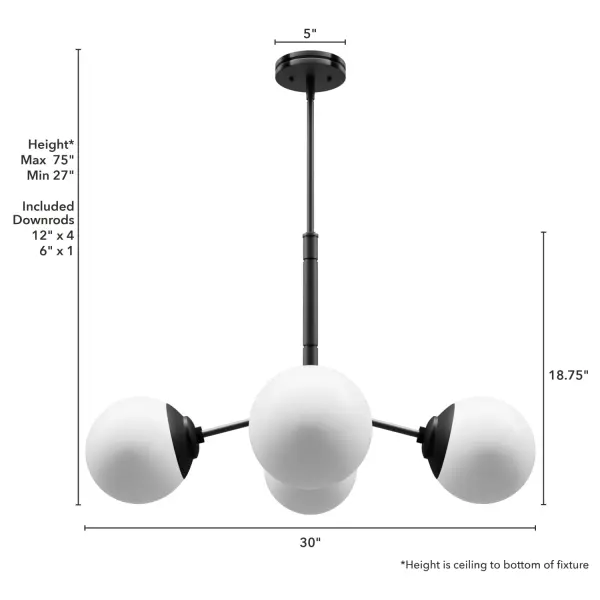 Hepburn Four Light Chandelier in Modern Brass - Image 7