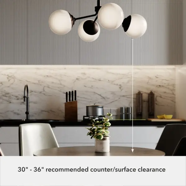 Hepburn Four Light Chandelier in Modern Brass - Image 9