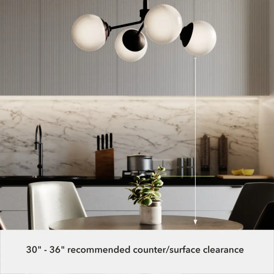 Hepburn Four Light Chandelier in Modern Brass - Image 9