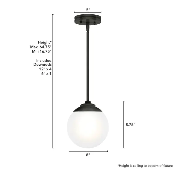 Hepburn One Light Pendant in Matte Black - Image 11