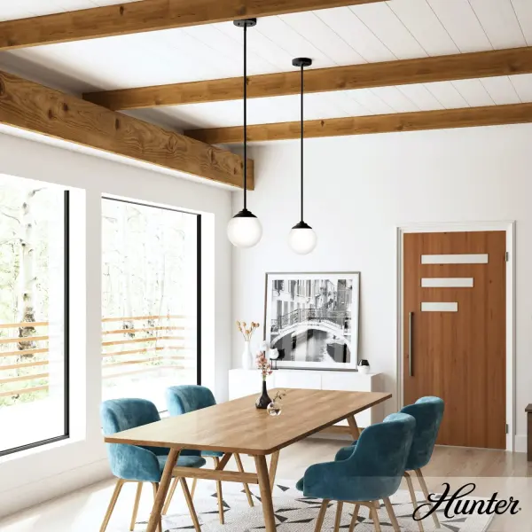 Hepburn One Light Pendant in Matte Black - Image 5
