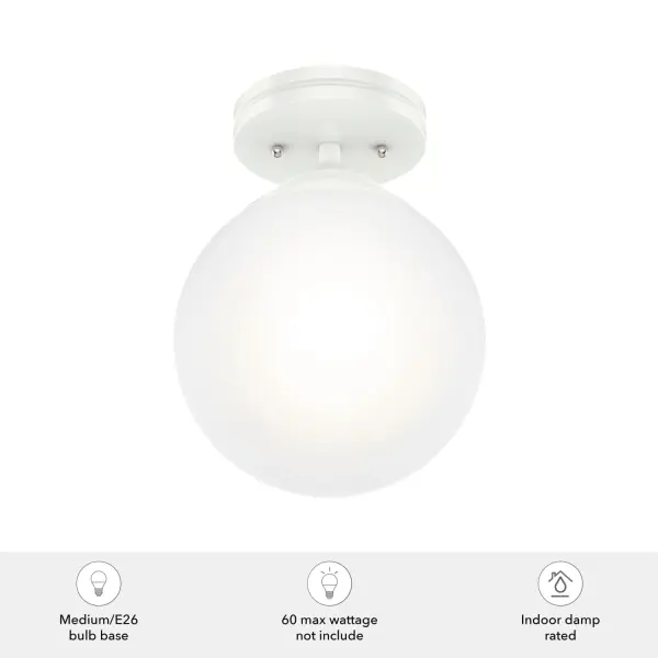 Hepburn One Light Flush Mount in Matte Black - Image 11