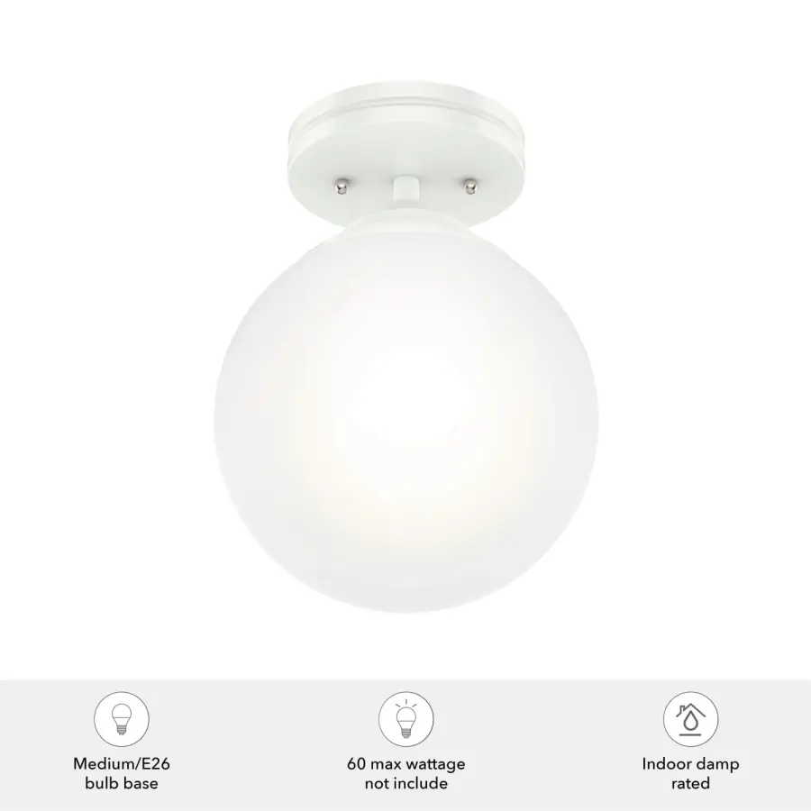 Hepburn One Light Flush Mount in Matte Black - Image 11