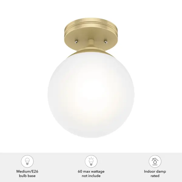 Hepburn One Light Flush Mount in Matte Black - Image 12