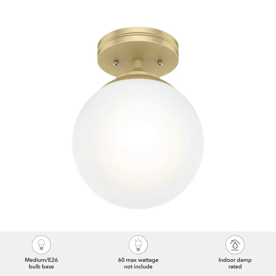 Hepburn One Light Flush Mount in Matte Black - Image 12