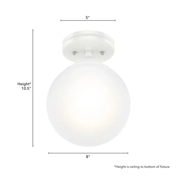 Hepburn One Light Flush Mount in Matte Black - Image 15