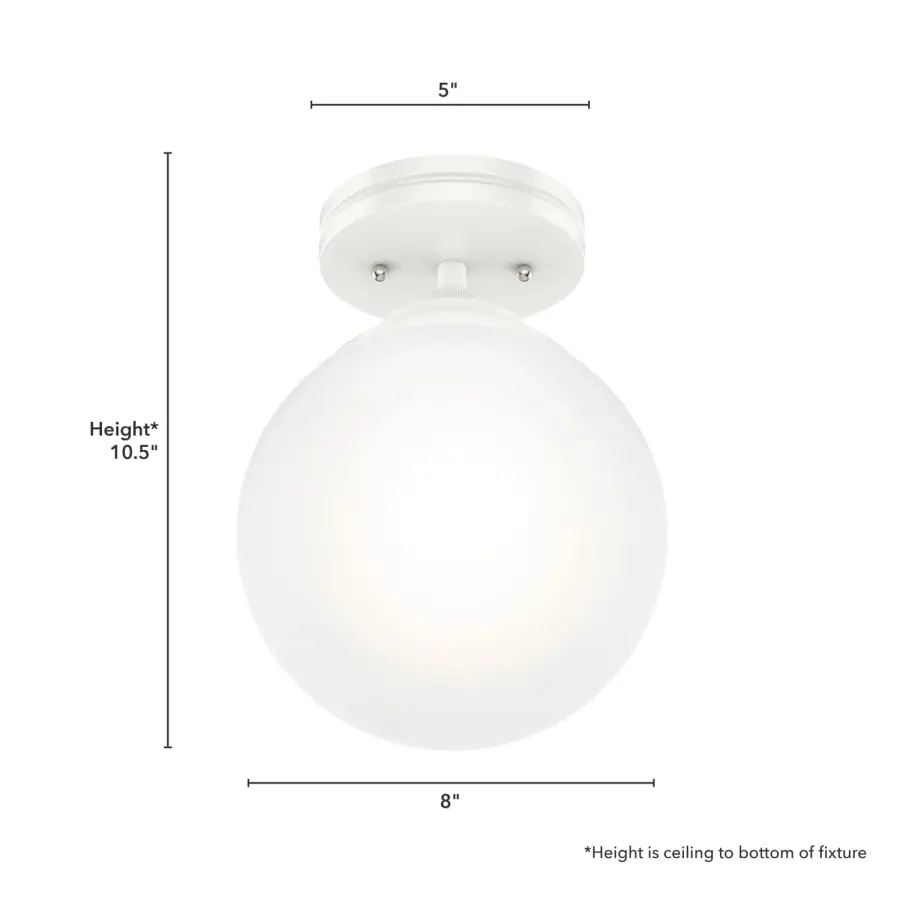 Hepburn One Light Flush Mount in Matte Black - Image 15