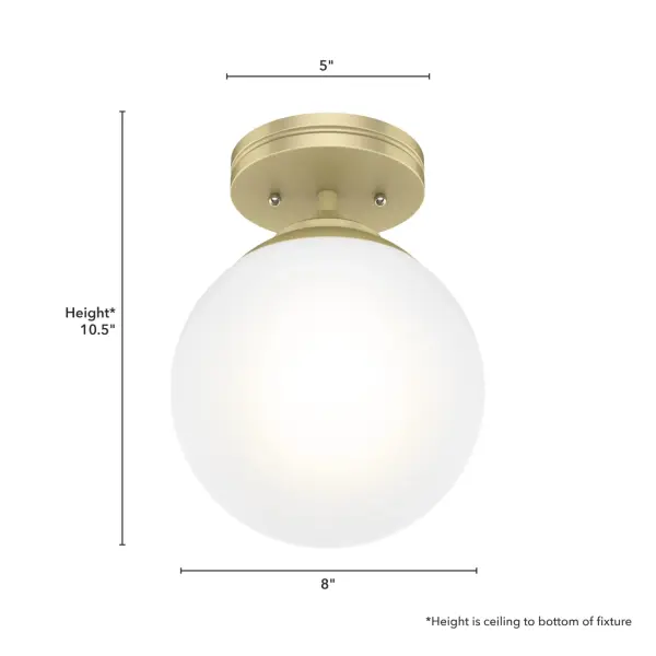 Hepburn One Light Flush Mount in Matte Black - Image 16