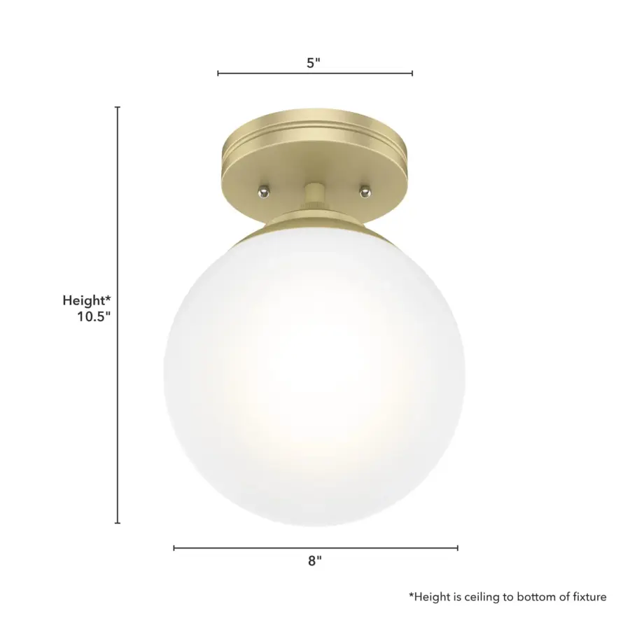Hepburn One Light Flush Mount in Matte Black - Image 16
