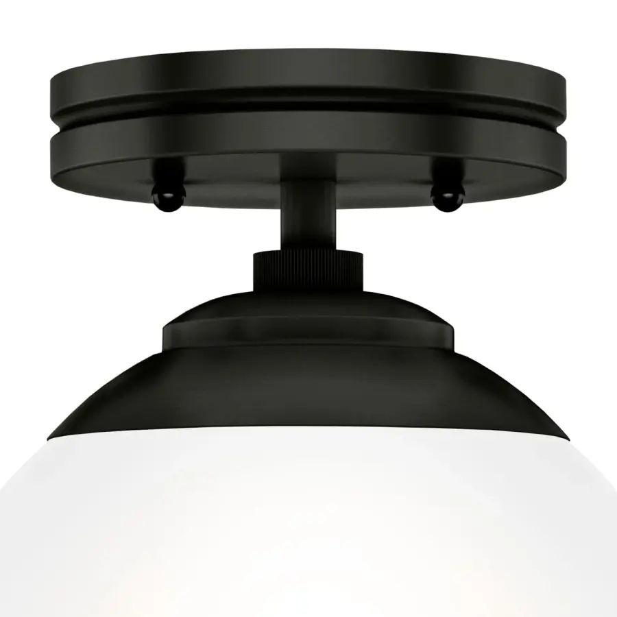 Hepburn One Light Flush Mount in Matte Black - Image 24