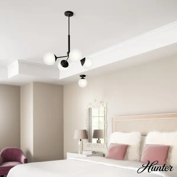 Hepburn One Light Flush Mount in Matte Black - Image 6