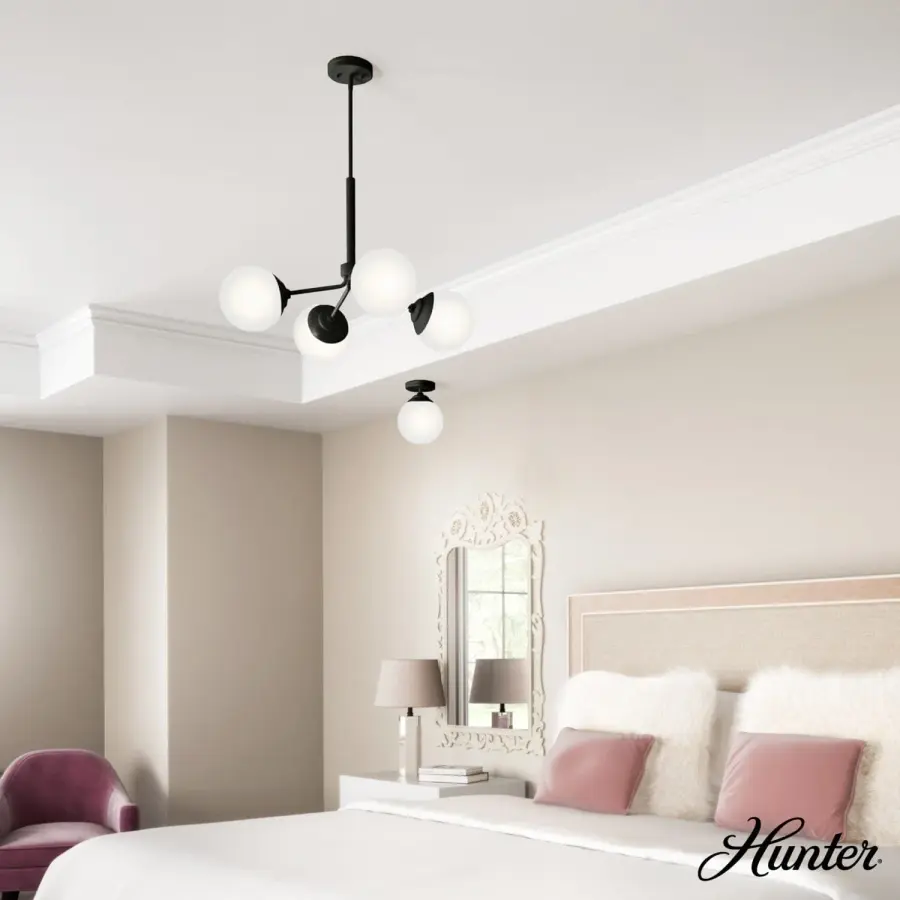 Hepburn One Light Flush Mount in Matte Black - Image 6