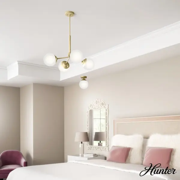 Hepburn One Light Flush Mount in Matte Black - Image 8