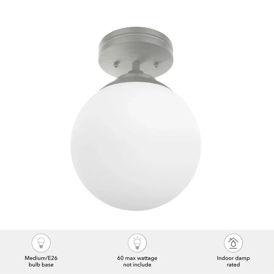 Hepburn One Light Flush Mount in Matte Black - Image 9
