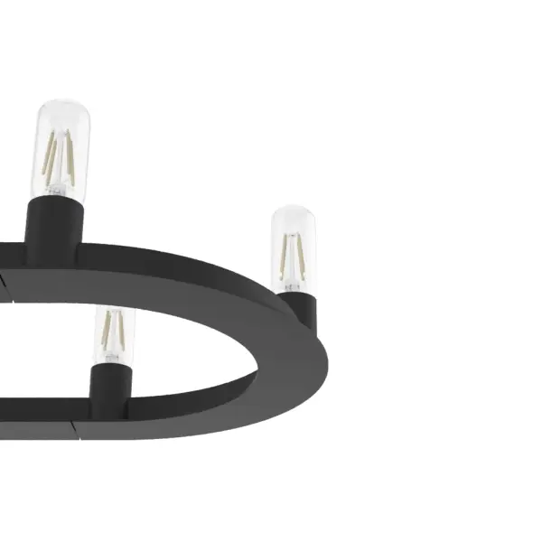 Saddlewood 10-Light Linear Chandelier in Natural Black Iron - Image 10