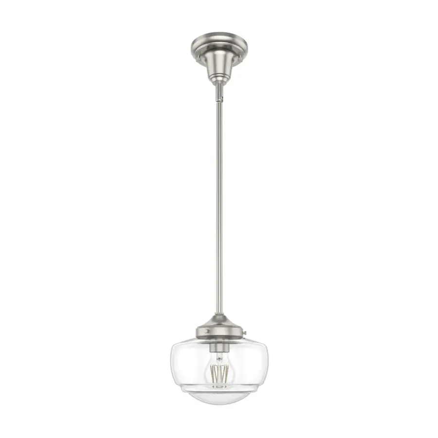 Saddle Creek One Light Pendant in Brushed Nickel - Image 13