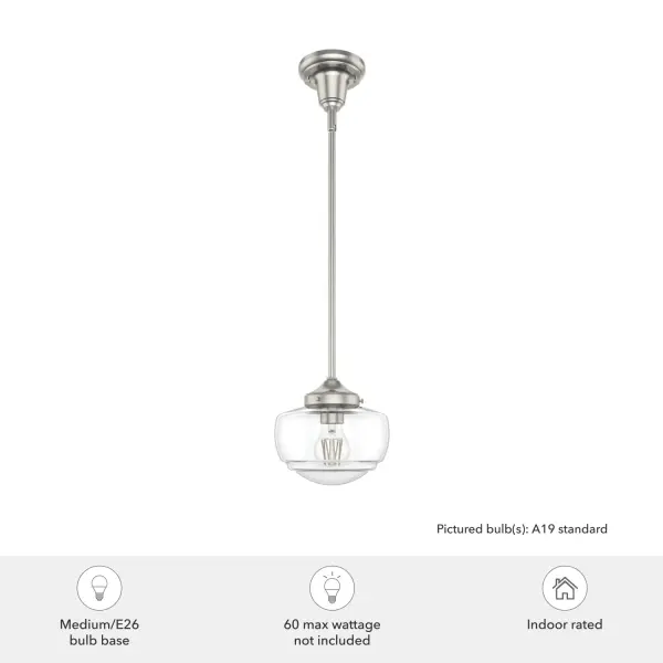 Saddle Creek One Light Pendant in Brushed Nickel - Image 6