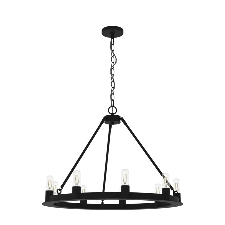 Saddlewood 9-Light Round Chandelier in Brushed Nickel - Image 13