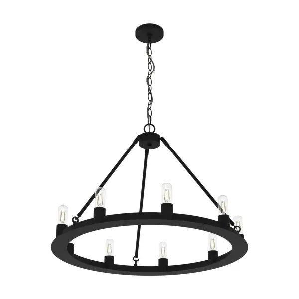 Saddlewood 9-Light Round Chandelier in Brushed Nickel - Image 14