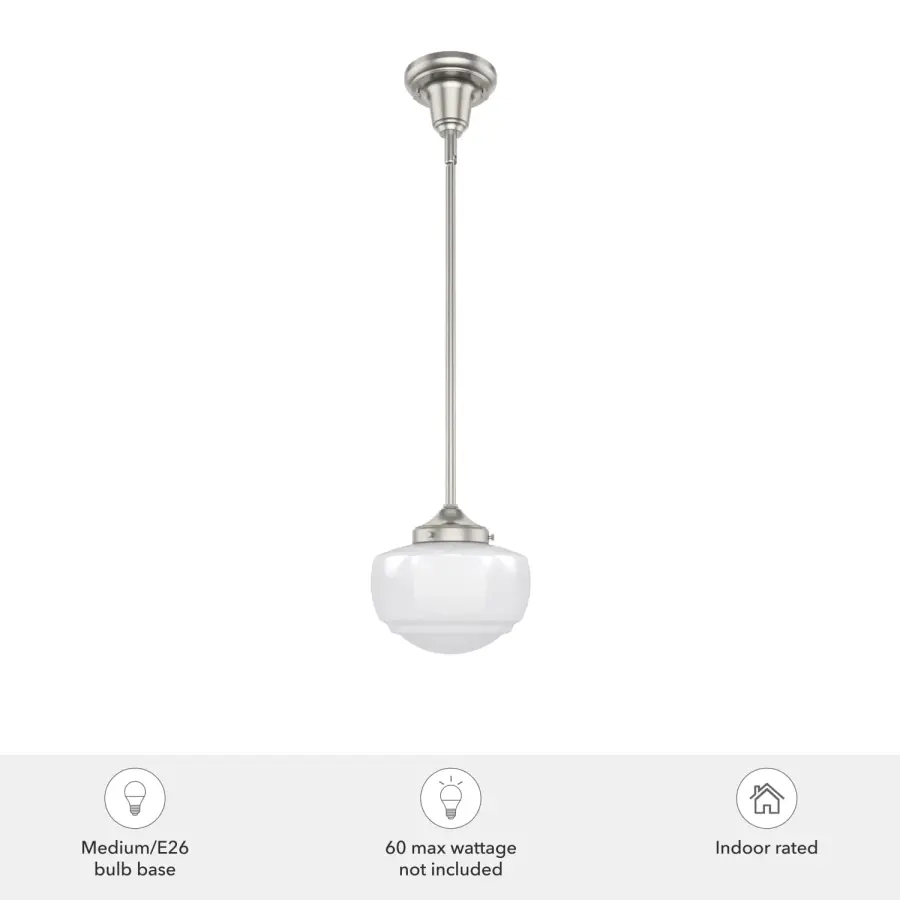 Saddle Creek One Light Pendant in Brushed Nickel - Image 5