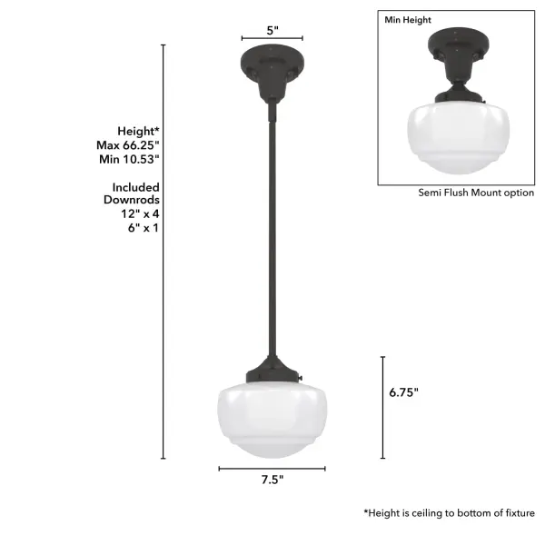 Saddle Creek One Light Pendant in Brushed Nickel - Image 8