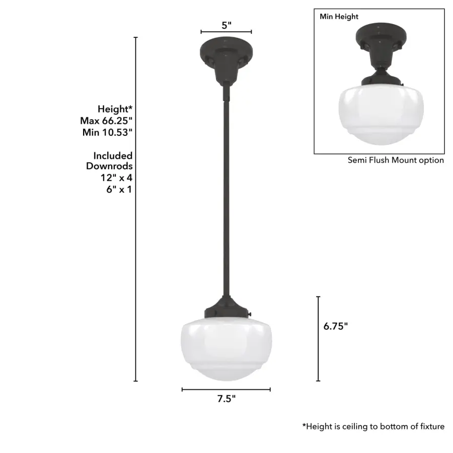 Saddle Creek One Light Pendant in Brushed Nickel - Image 8