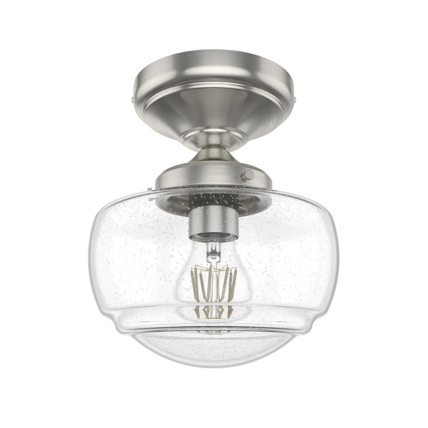 Saddle Creek One Light Semi-Flush Mount in Brushed Nickel