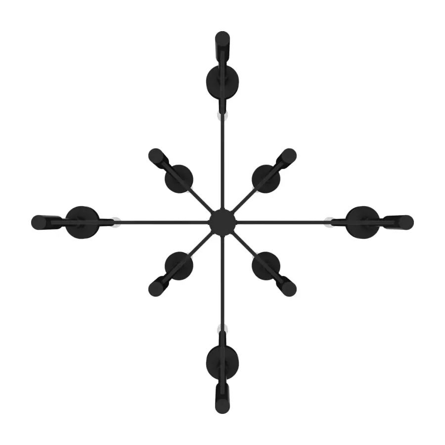 Briargrove Eight Light Chandelier in Matte Black - Image 11