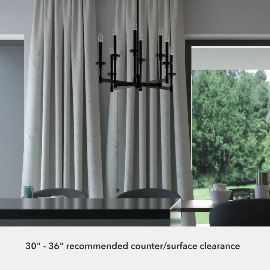 Briargrove Eight Light Chandelier in Matte Black - Image 5