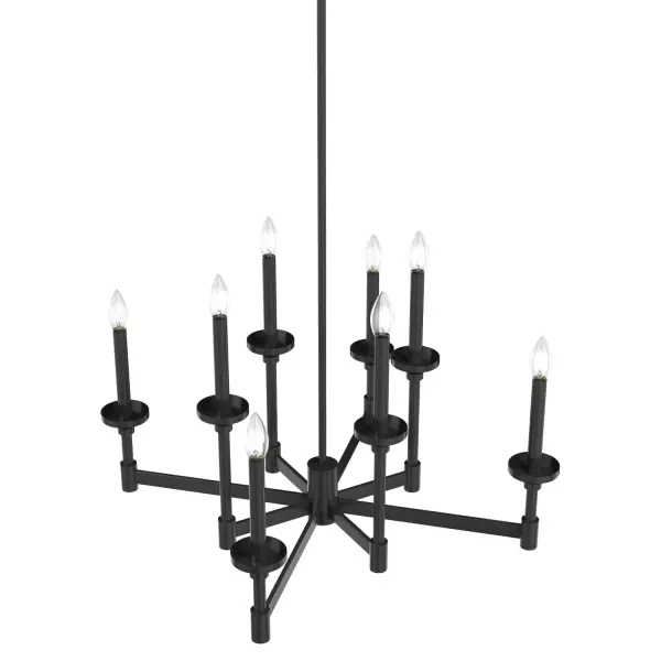 Briargrove Eight Light Chandelier in Matte Black - Image 8