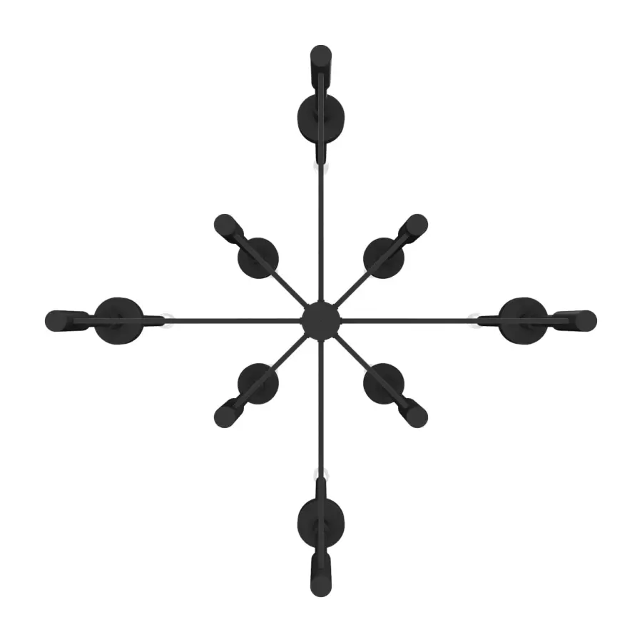 Briargrove Eight Light Chandelier in Matte Black - Image 9