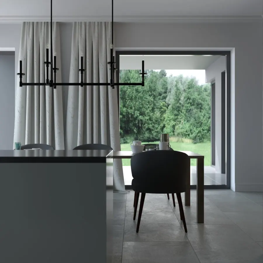 Briargrove 7-Light Linear Chandelier in Matte Black - Image 2