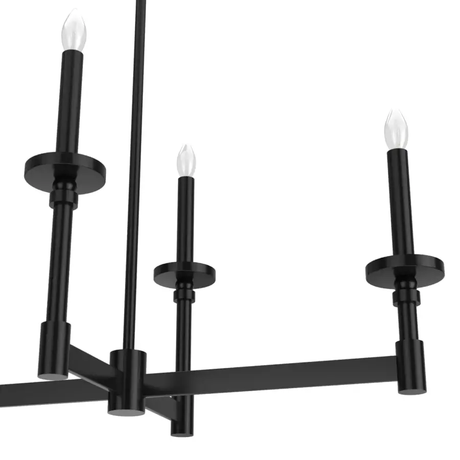 Briargrove 7-Light Linear Chandelier in Matte Black - Image 11