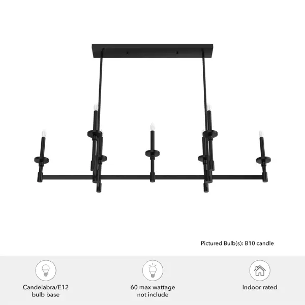 Briargrove 7-Light Linear Chandelier in Matte Black - Image 3