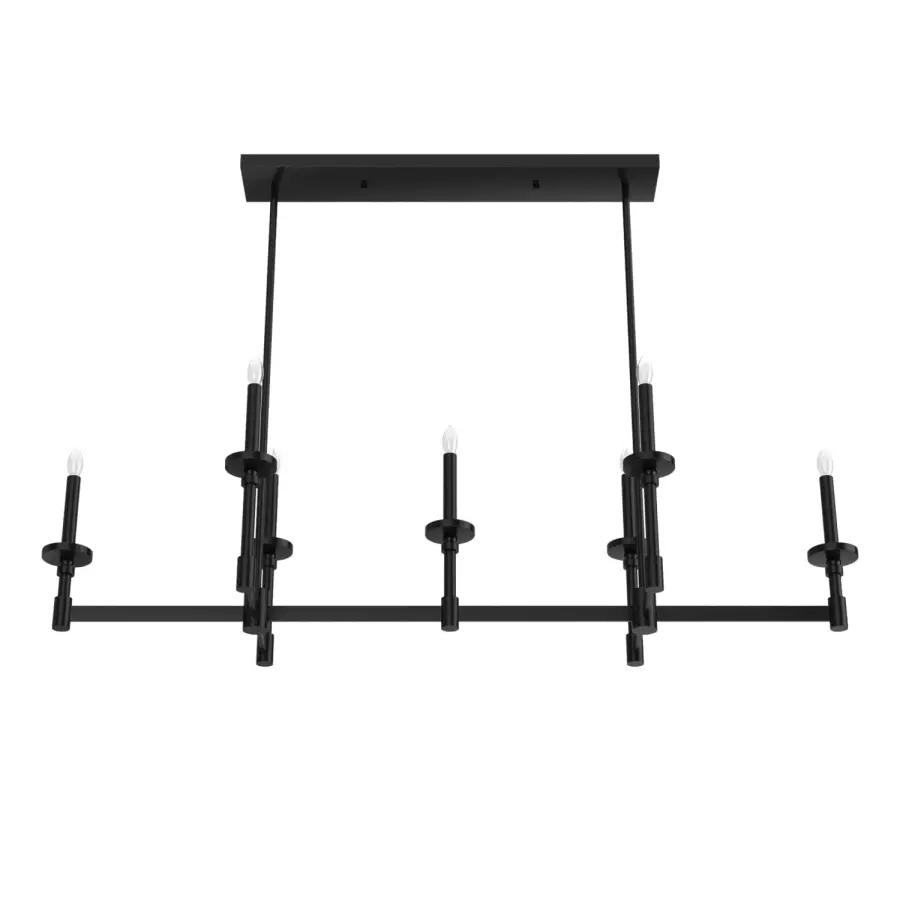 Briargrove 7-Light Linear Chandelier in Matte Black - Image 8