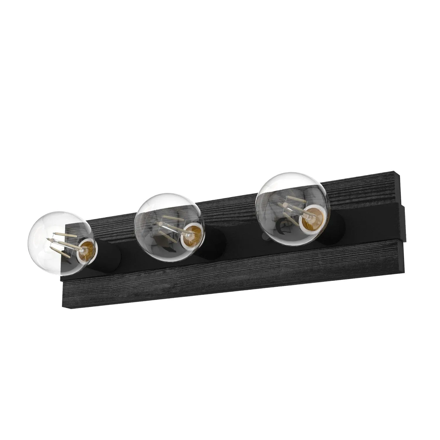 Donelson 3-Light Bathroom Vanity in Natural Black Iron