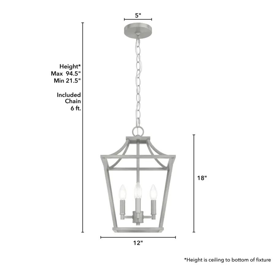 Laurel Ridge Four Light Pendant in Natural Black Iron - Image 11