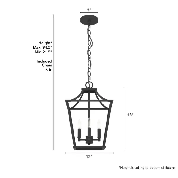 Laurel Ridge Four Light Pendant in Natural Black Iron - Image 12