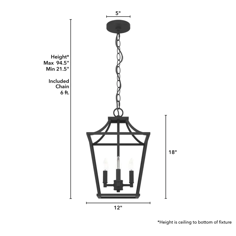 Laurel Ridge Four Light Pendant in Natural Black Iron - Image 12