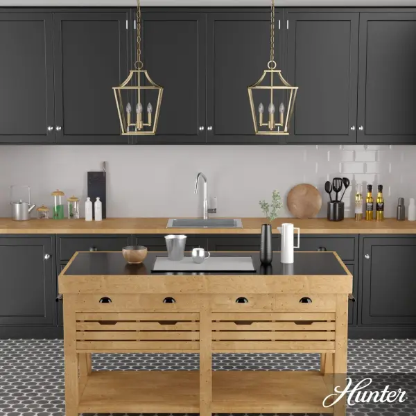 Laurel Ridge Four Light Pendant in Natural Black Iron - Image 4