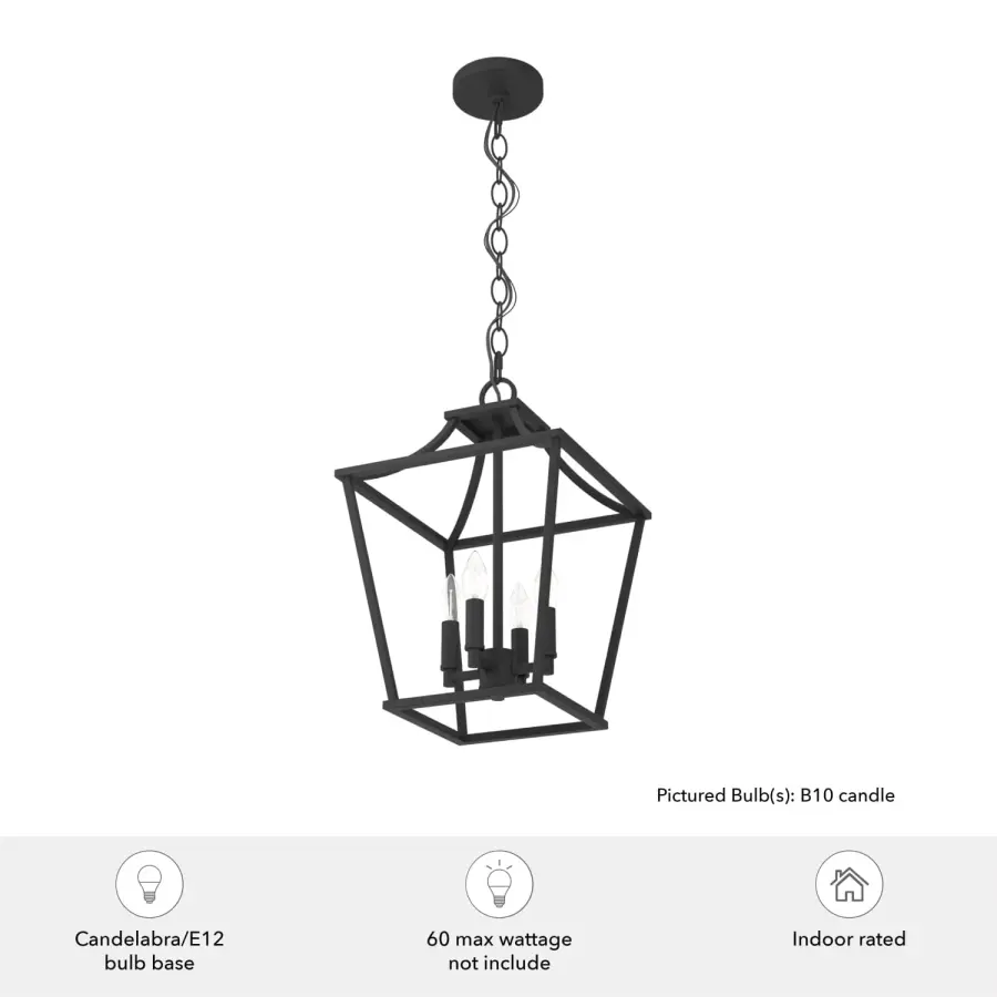 Laurel Ridge Four Light Pendant in Natural Black Iron - Image 9