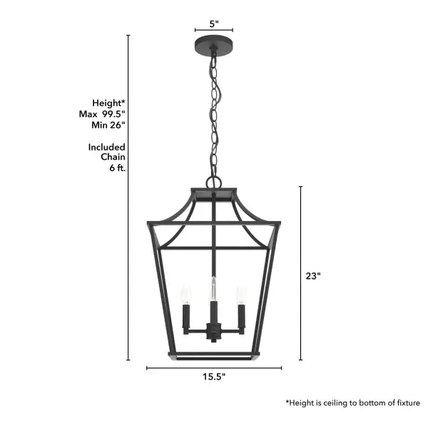 Laurel Ridge Four Light Pendant in Natural Black Iron - Image 12