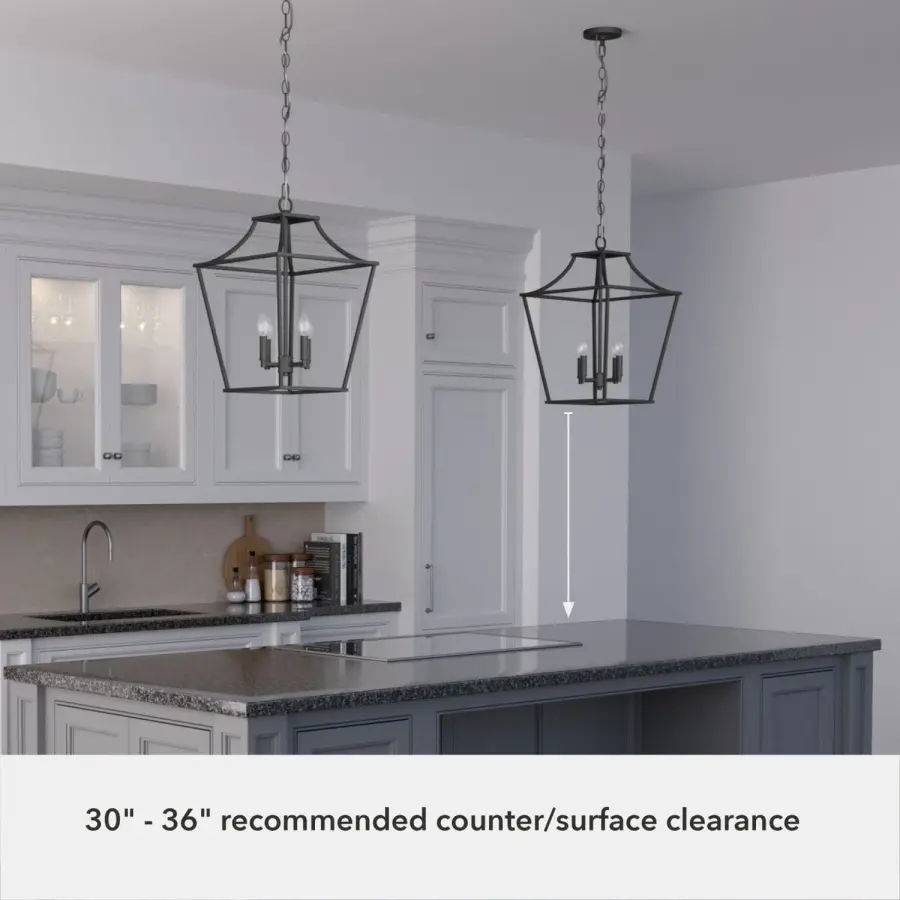 Laurel Ridge Four Light Pendant in Natural Black Iron - Image 15