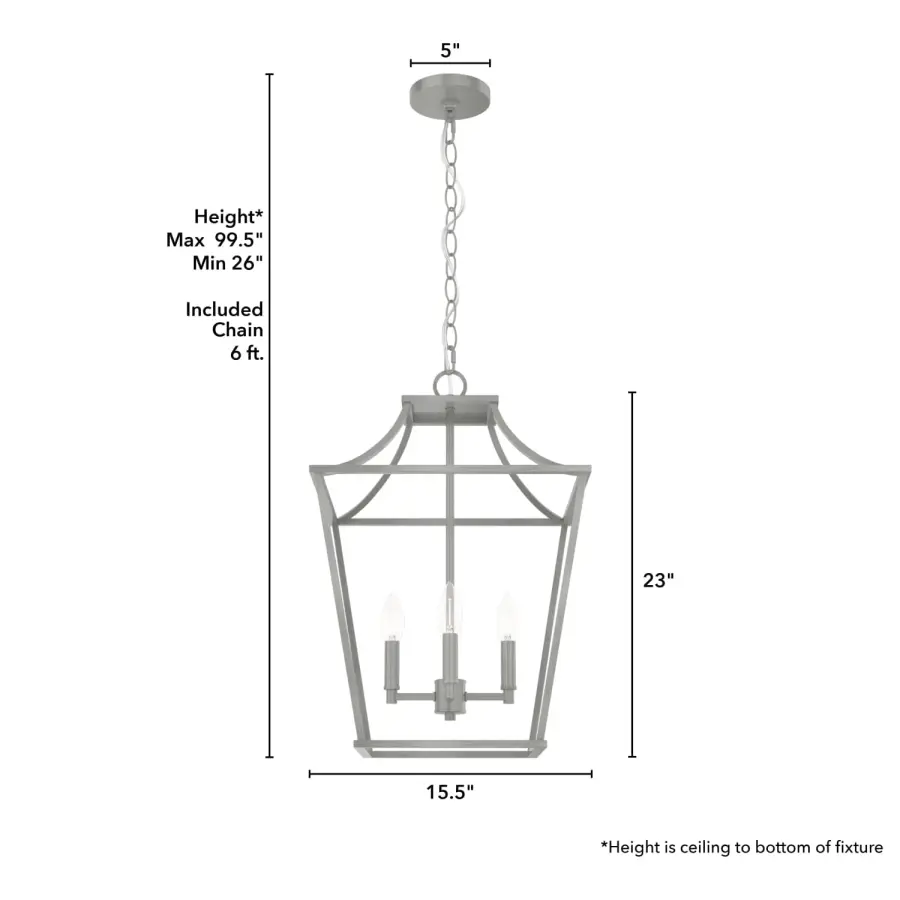 Laurel Ridge Four Light Pendant in Natural Black Iron - Image 10