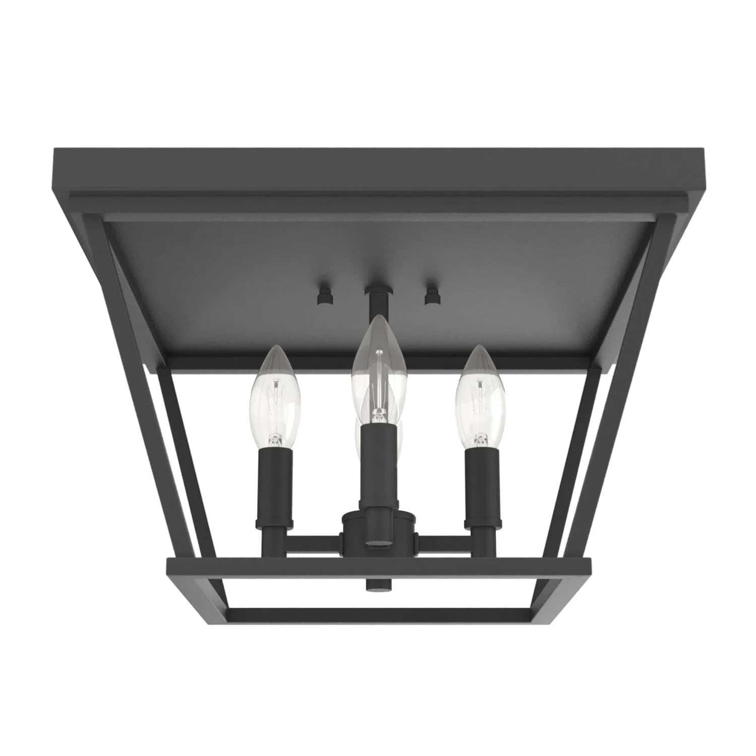 Laurel Ridge Four Light Flush Mount in Alturas Gold