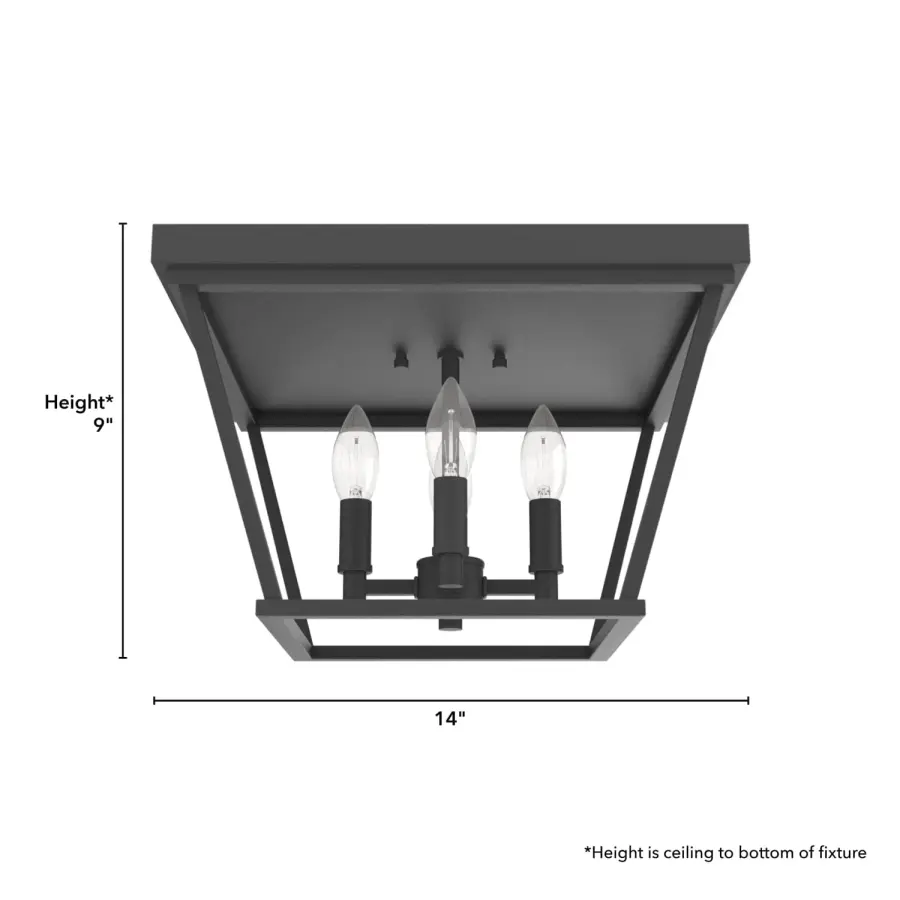Laurel Ridge Four Light Flush Mount in Alturas Gold - Image 7